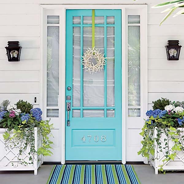 Freshly painted front door